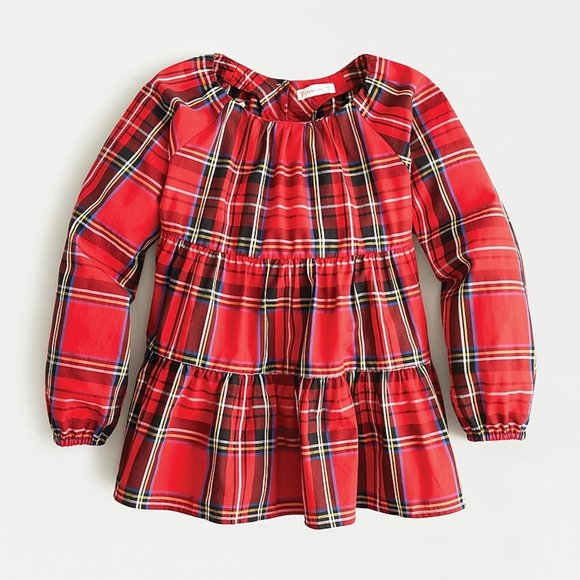 girls tartan tops